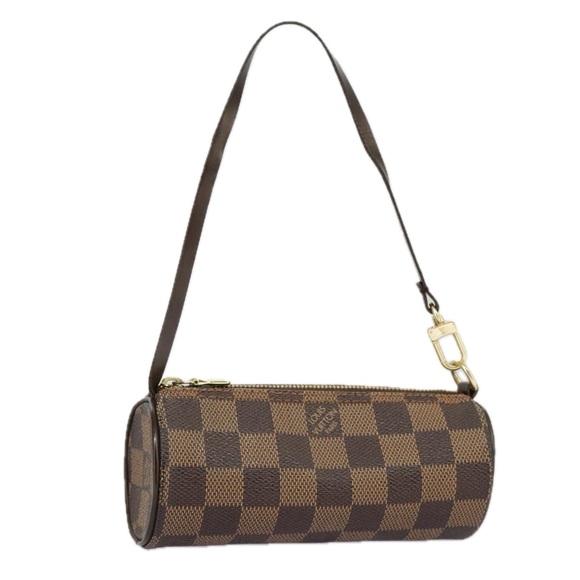 LOUIS VUITTON Damier Ebene Papillon Pouch LV Auth 96894